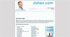 Desktop Screenshot of johan.com
